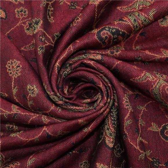 Two Tone Paisley Pashmina Shawl Wrap Scarf Women's Soft Jacquard Scarves - Picture 5 of 6